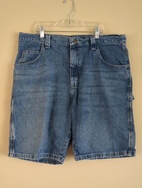 38 Wrangler Carpenter Blue Denim Jean Shorts Jorts